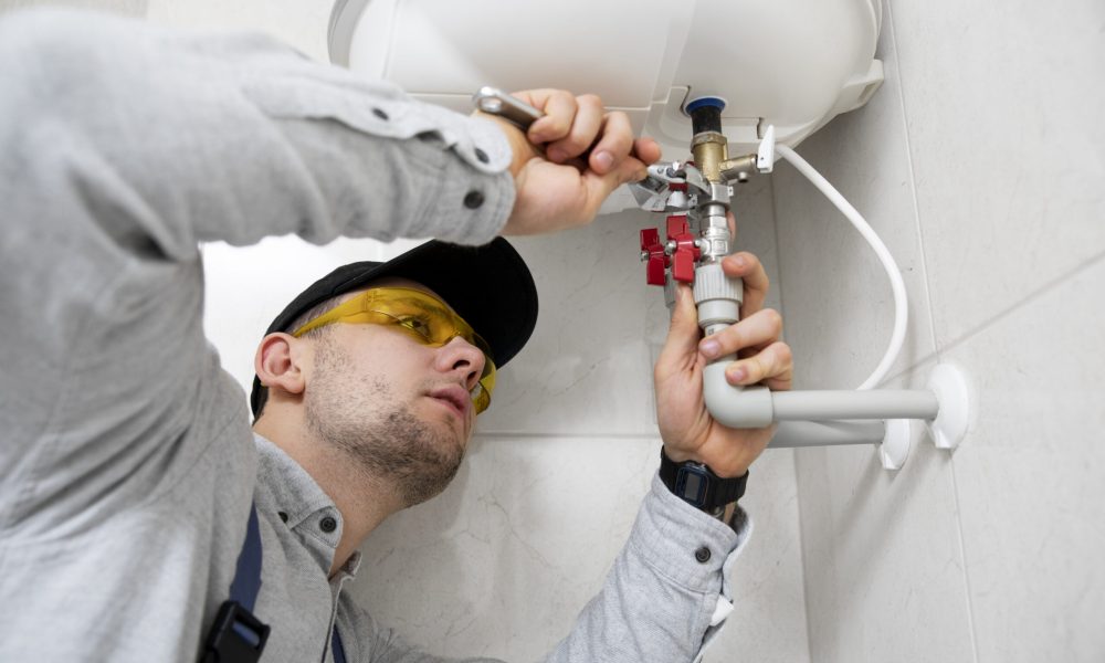 worker-repairing-water-heater